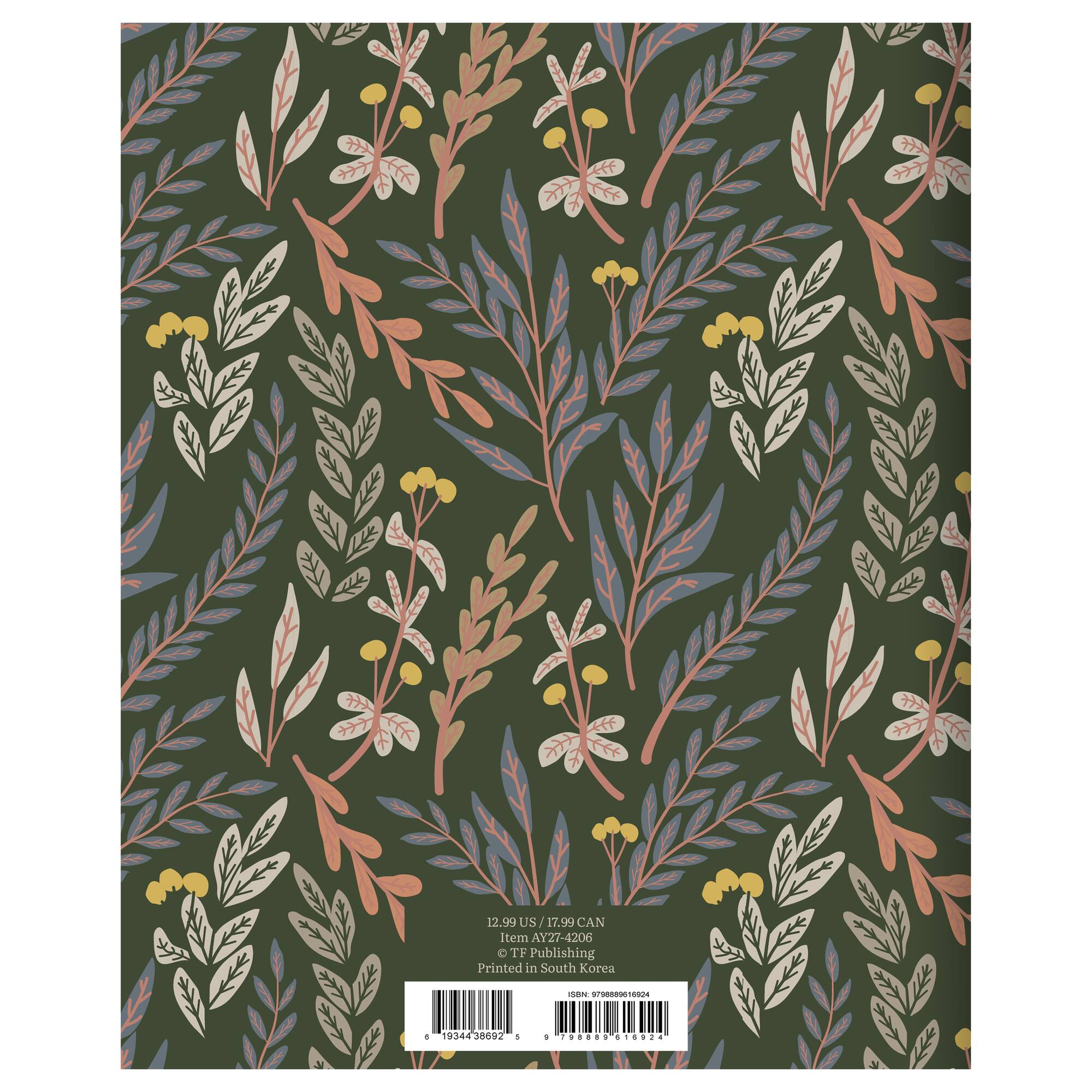 TF Publishing Medium 2026-27 Trailing Blooms Monthly Planner